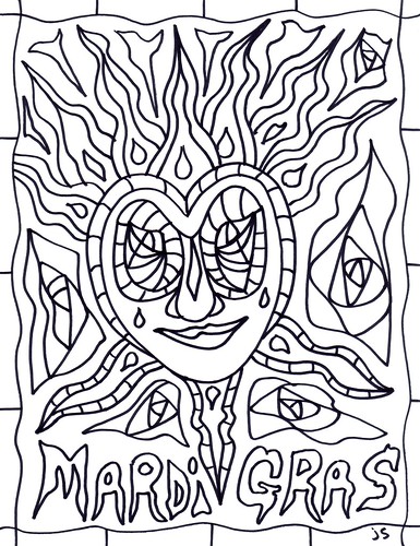 Fat tuesday coloring page â stushie art