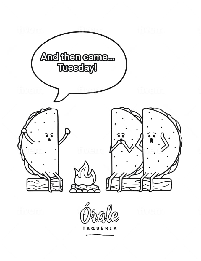 Draw unique digital coloring book pages for children by weedstation