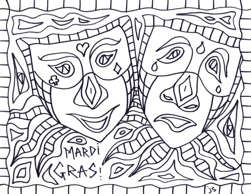 Fat tuesday coloring page â stushie art