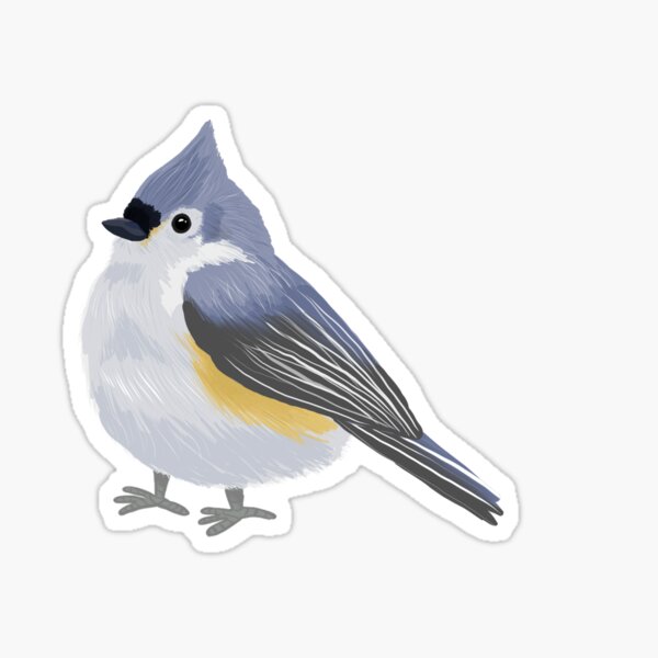 Tufted titmouse stickers for sale