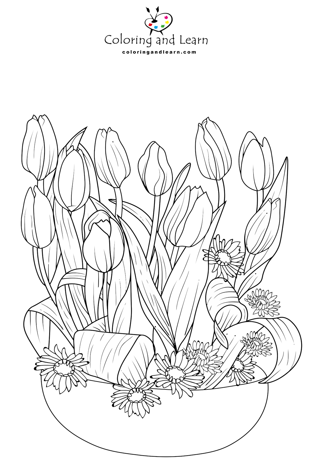 Tulips coloring pages