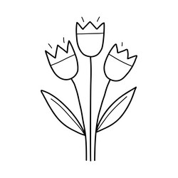 Tulip coloring pages vector images over