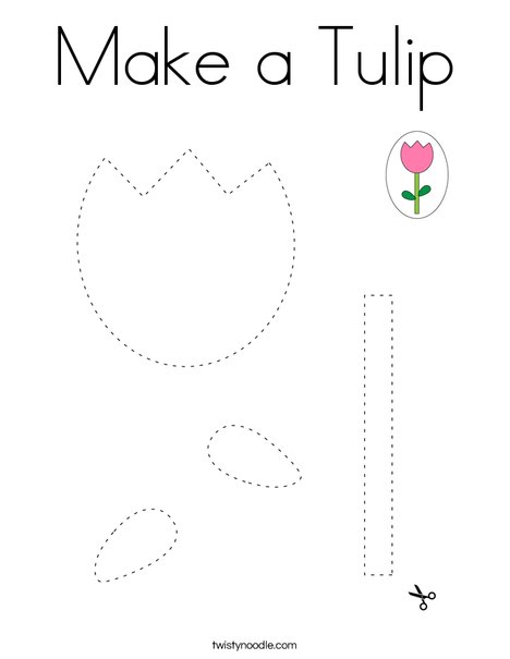 Make a tulip coloring page