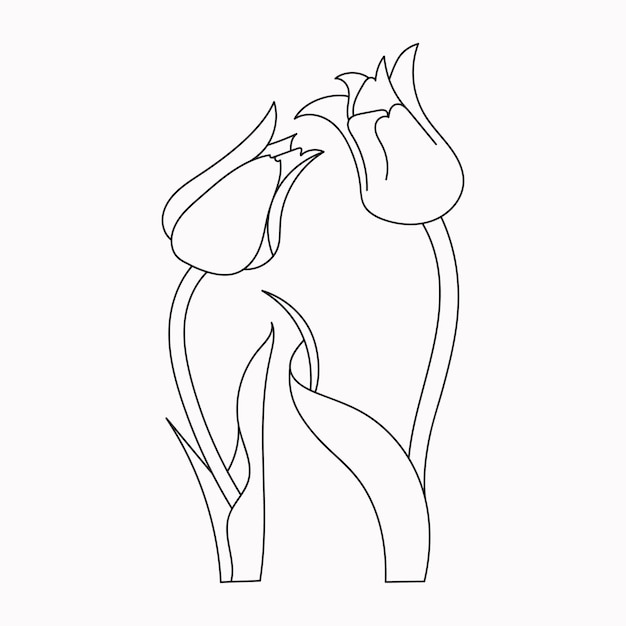 Premium vector beautiful easy flowers coloring book cute educational flowers coloring page for kids