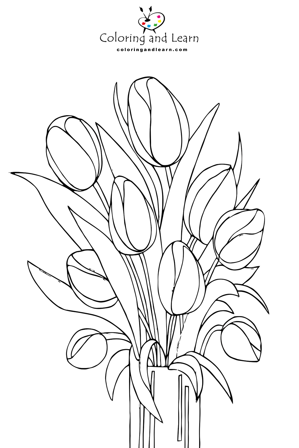 Tulips coloring pages