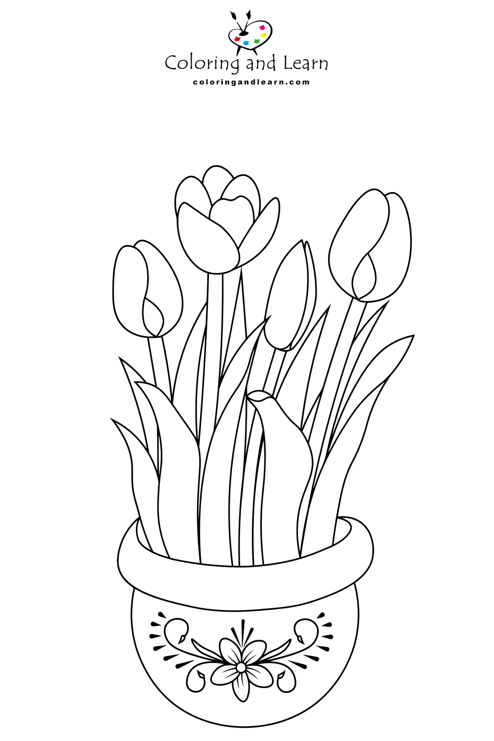 Tulips coloring pages