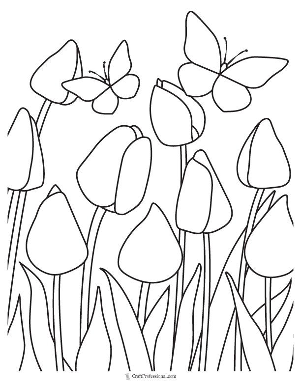 Flower coloring pages