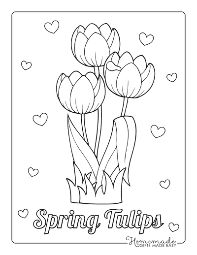 Free printable spring coloring pages for kids adults
