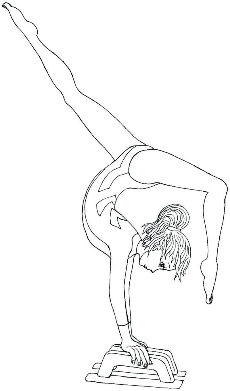 Gymnastics coloring pages
