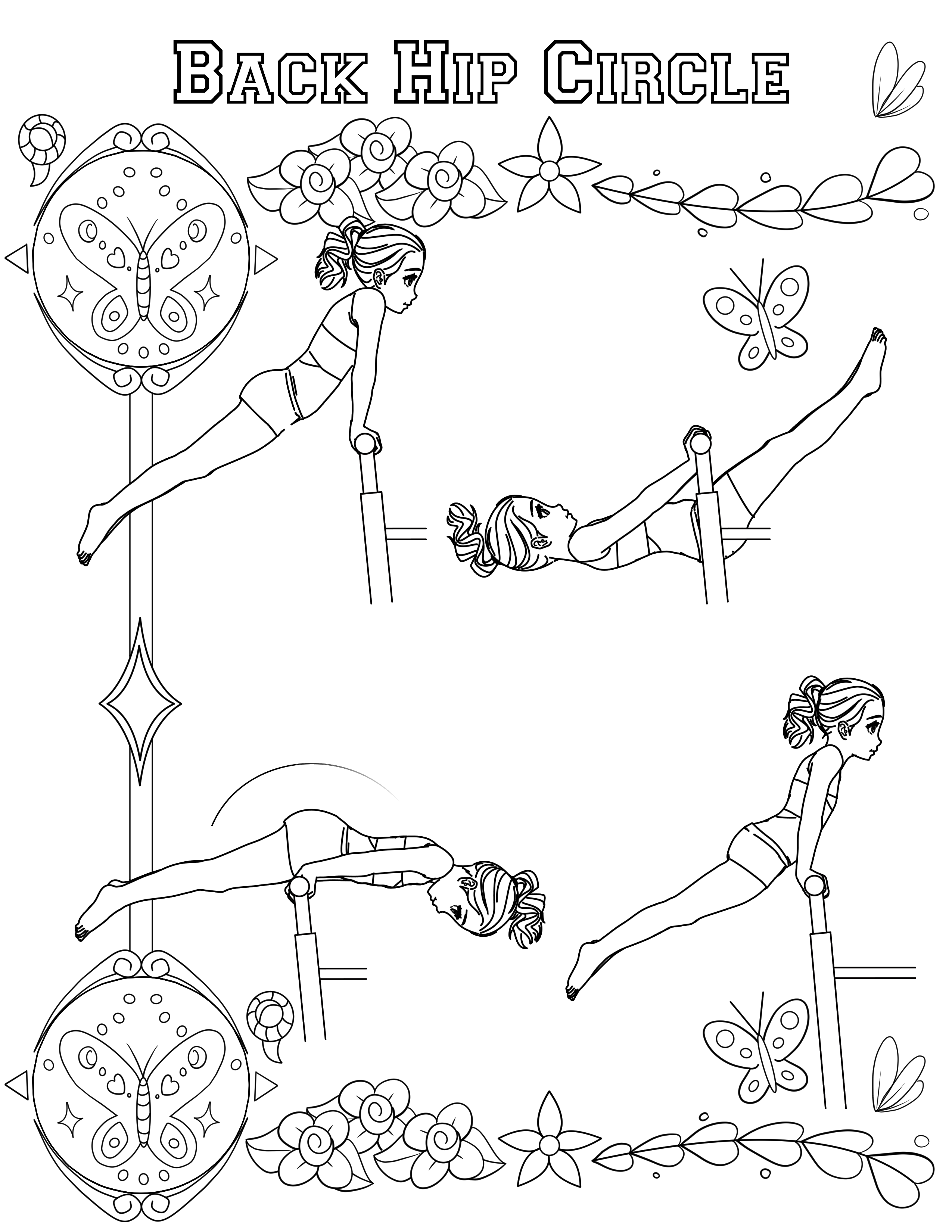 Perfect balance gymnastics coloring book