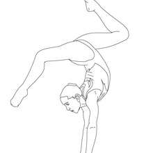 Balance beam artistic gymnastics coloring pages