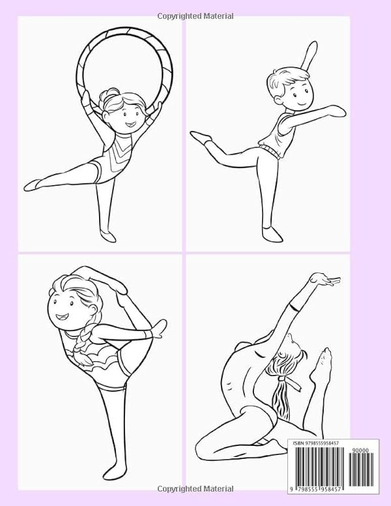 Gymnastics loring book for girls cute gymnast louring pages for children funny christmas gift and more stan juana books