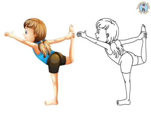 Gymnastics coloring page