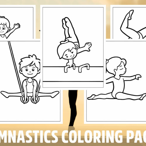 Gymnastics coloring pages for kids girls boys teens birthday school activity made by teachers