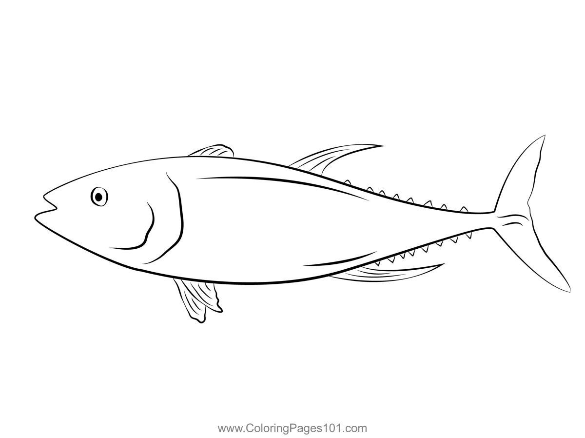 Tuna terry yellow fin coloring page coloring pages printable coloring pages coloring pages for kids
