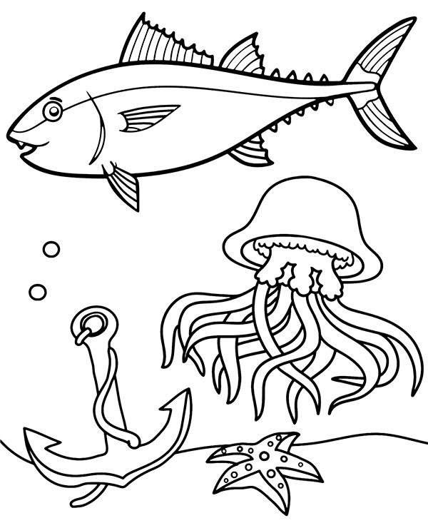 Tuna coloring page