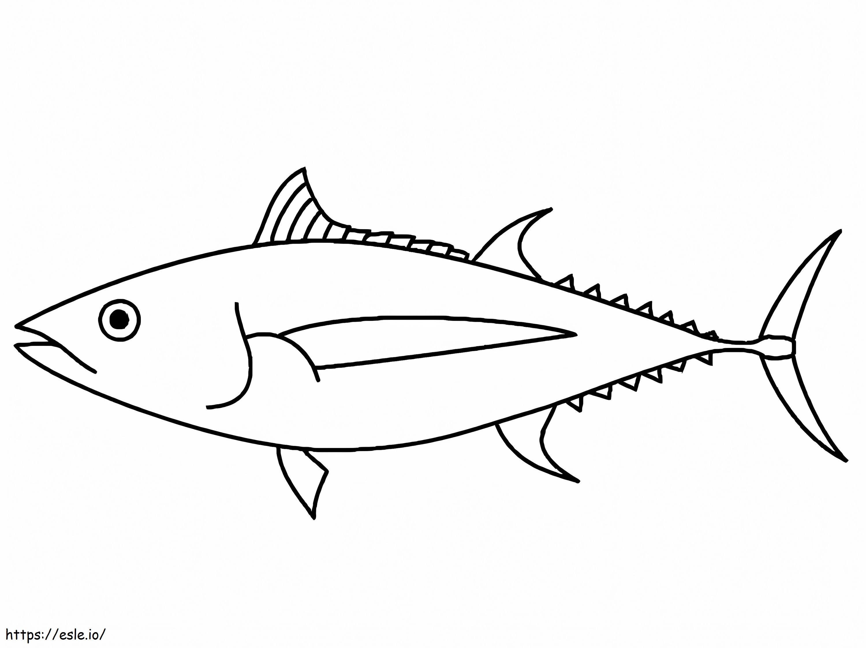 Printable tuna fish coloring page