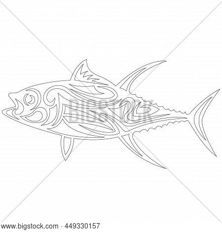 Tuna fish sketch vector photo free trial bigstock
