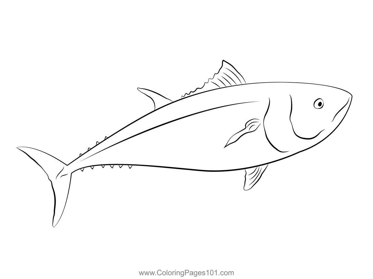 Dad birthday tuna fishing coloring page for kids