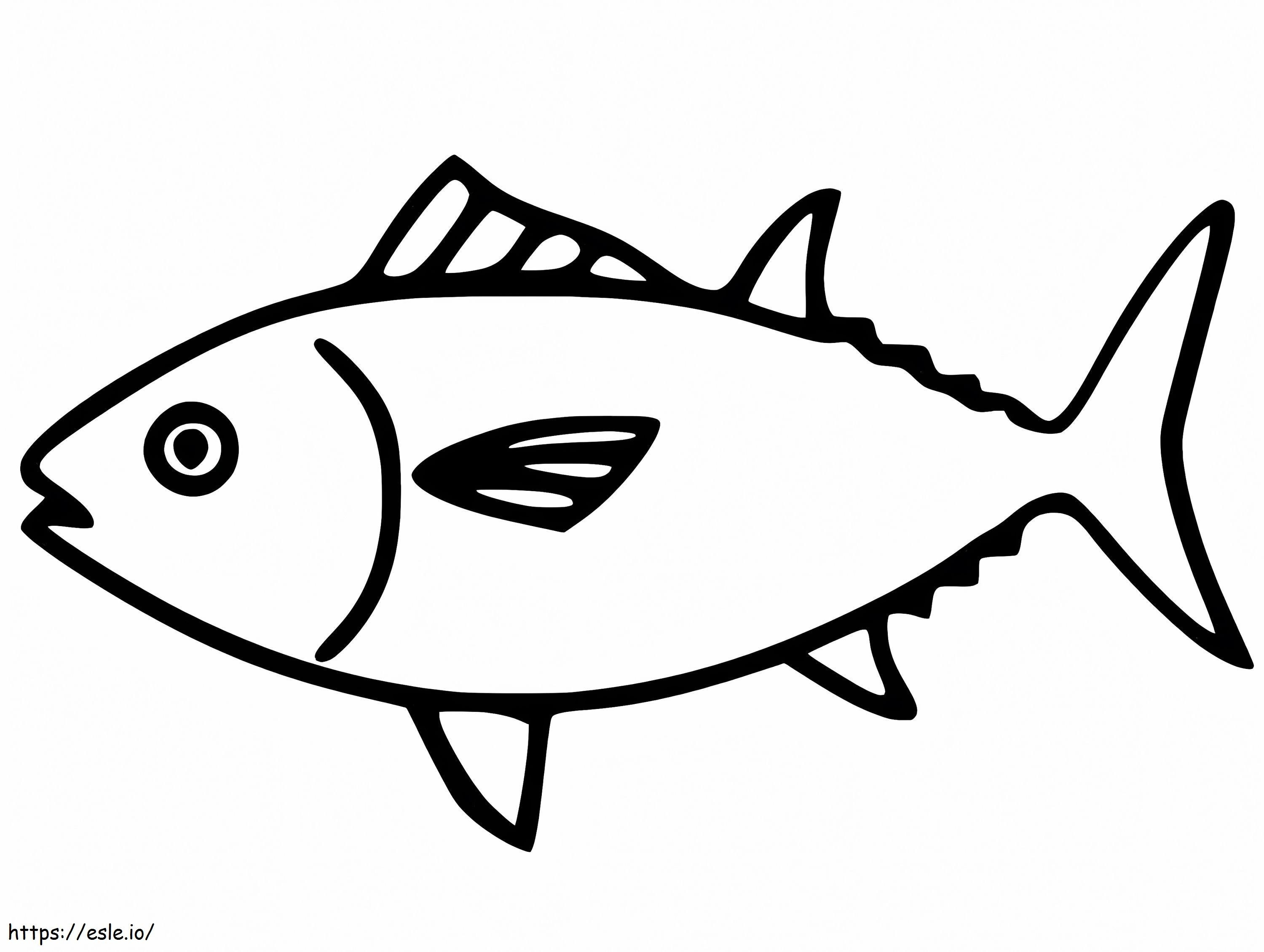 Northern bluefin tuna coloring page