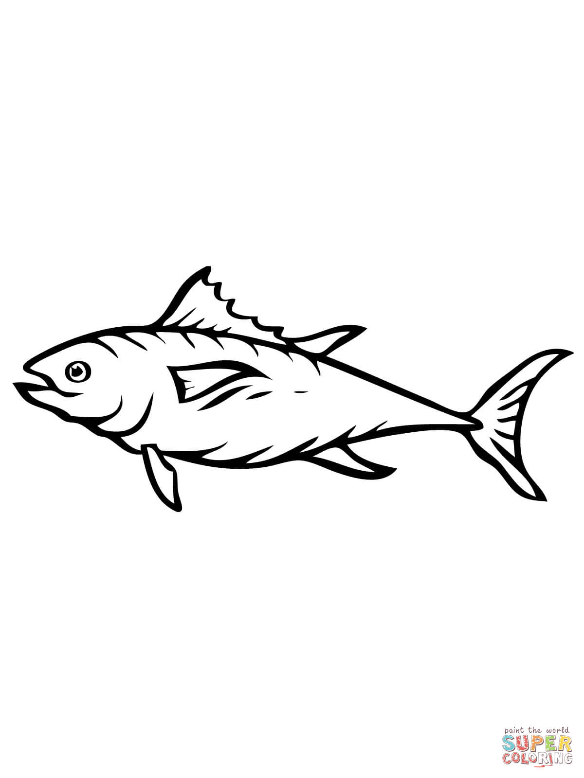 Tuna fish coloring page free printable coloring pages