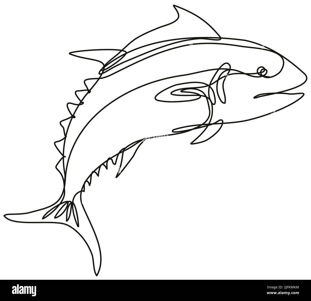 Doodle style tuna fish hi