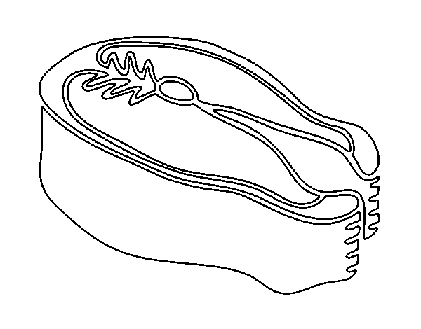 Tuna steak coloring page
