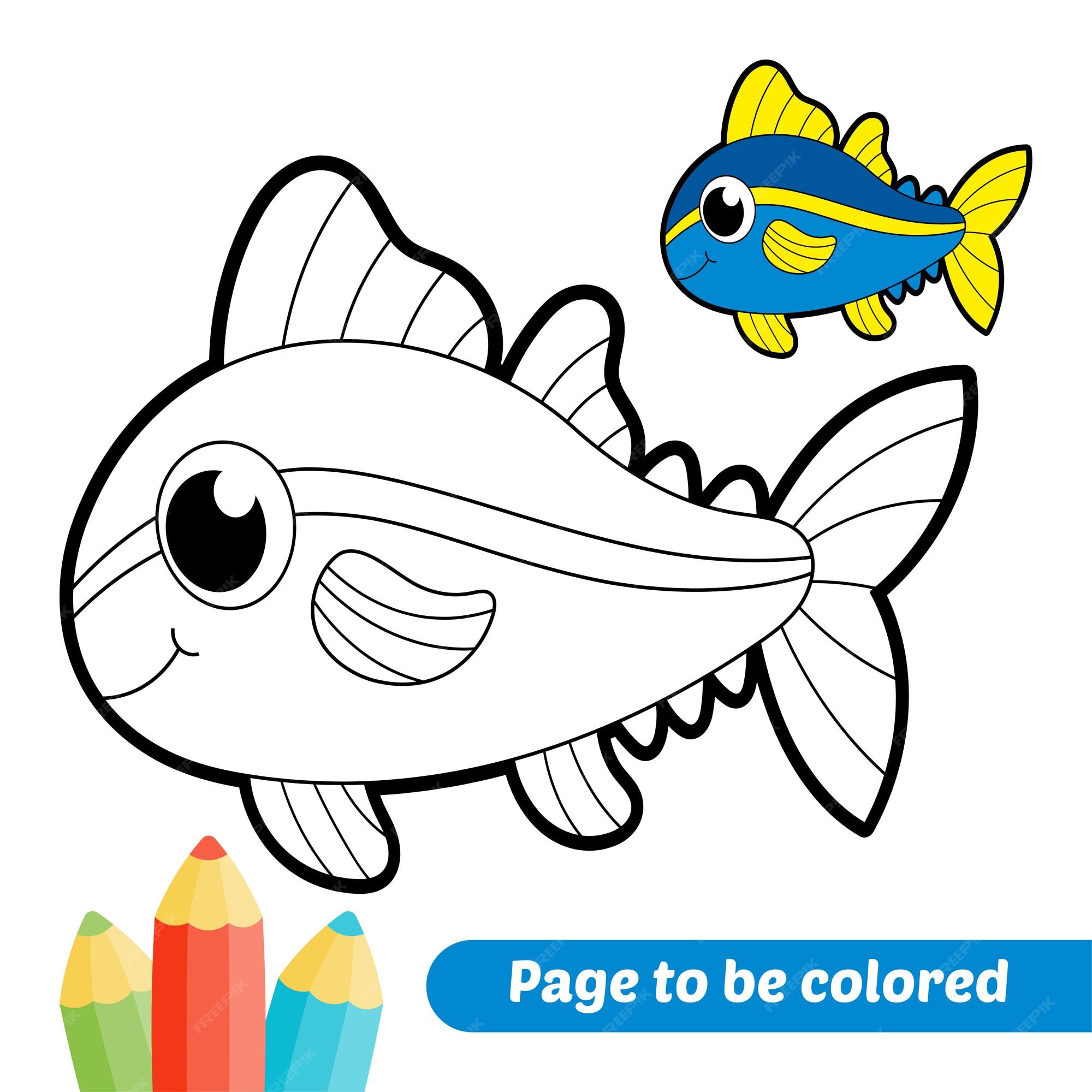 Premium vector coloring book for kids tuna fish vector
