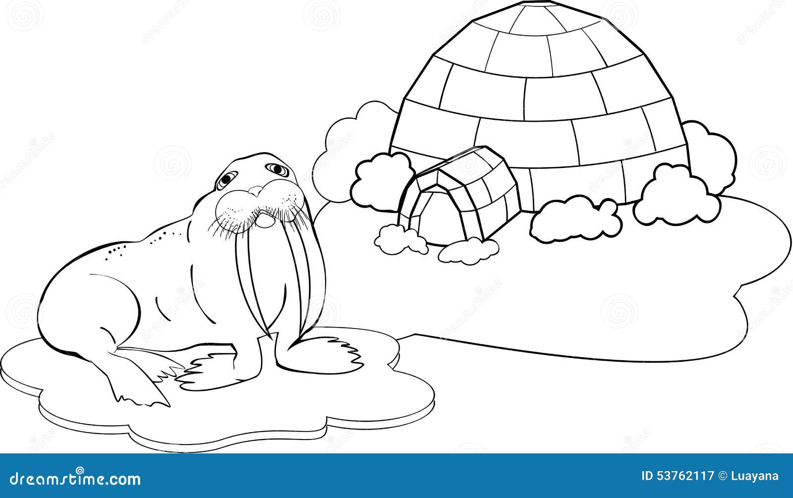 Coloring north pole stock vector illustration of profile