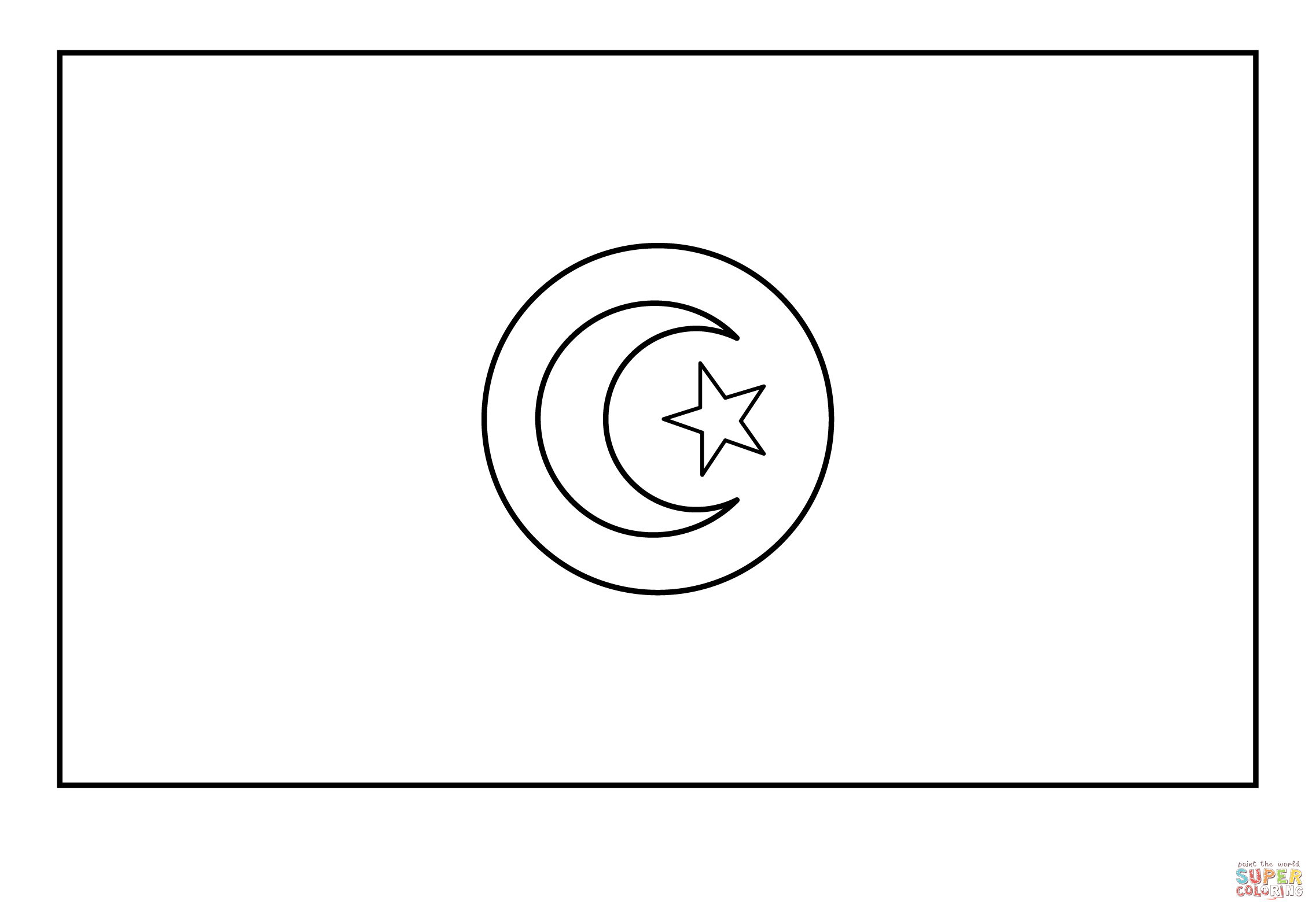 Flag of tunisia emoji coloring page free printable coloring pages