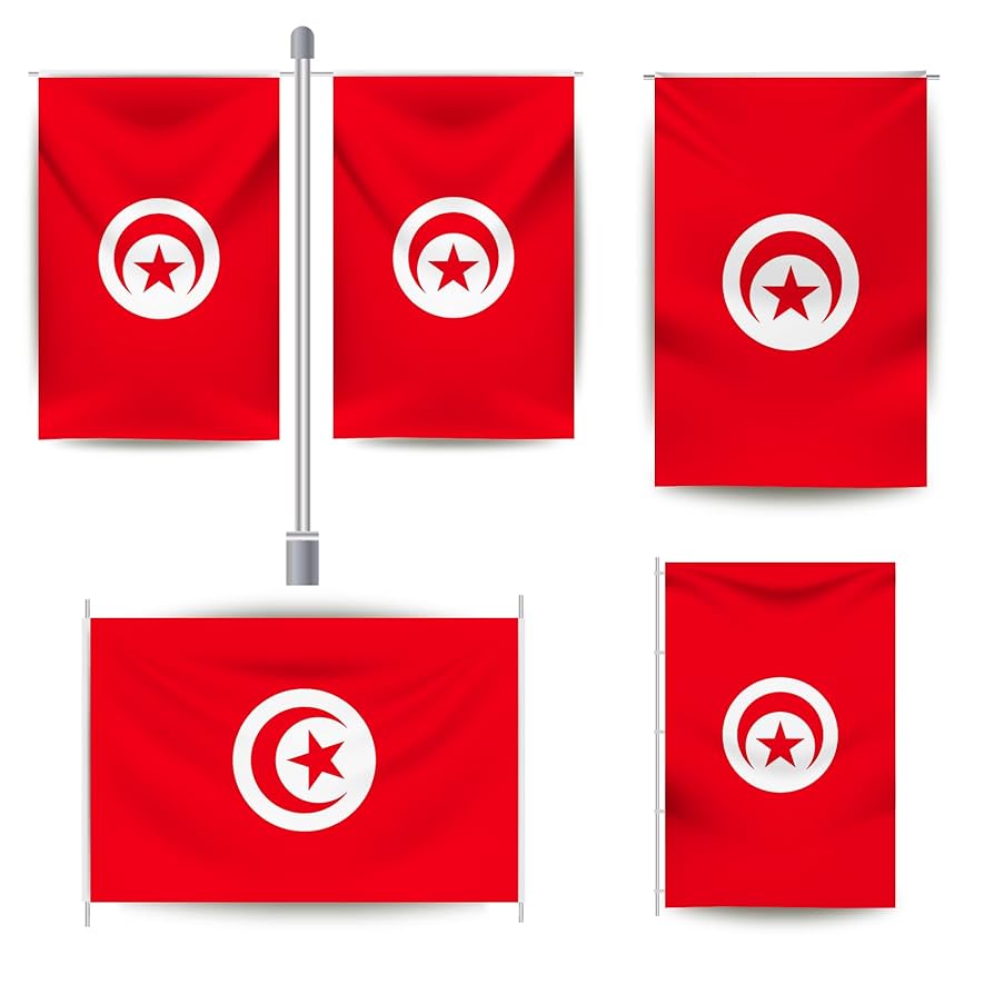 Yongfoto tunisia tunisian flag xft tunis national flags banner for outdoor celebrations home garden porch party decoration flags with sturdy grommets precision machine stitched buy online at best price in ypt