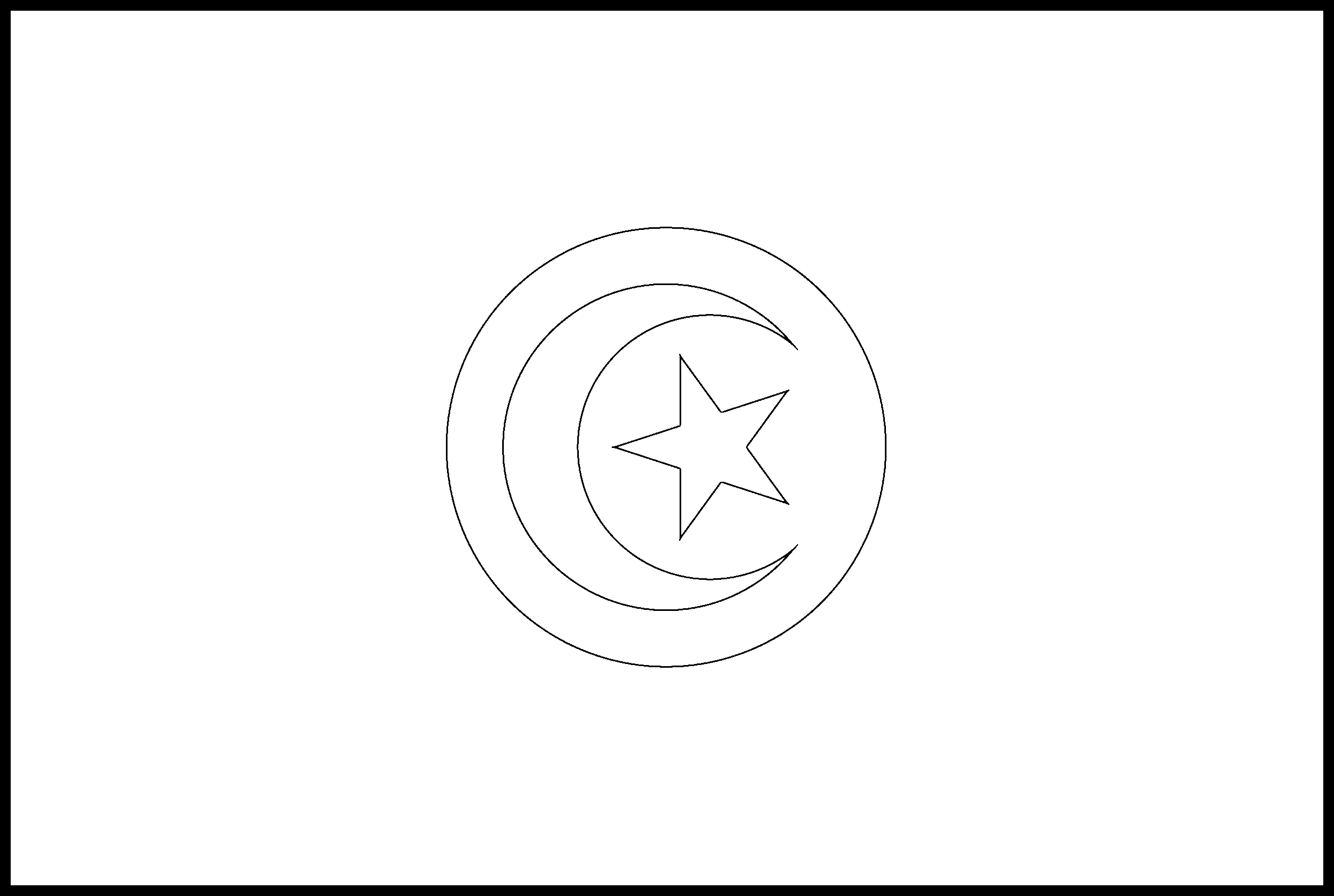 Tunisia flag colouring page â flags web