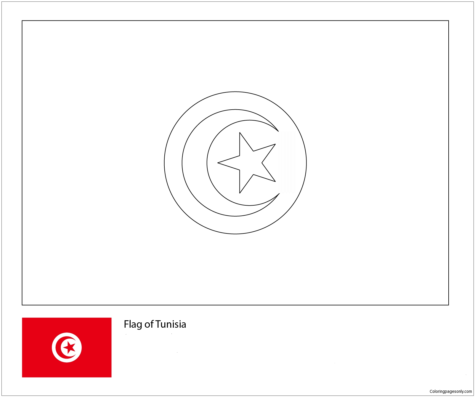 Flag of tunisia