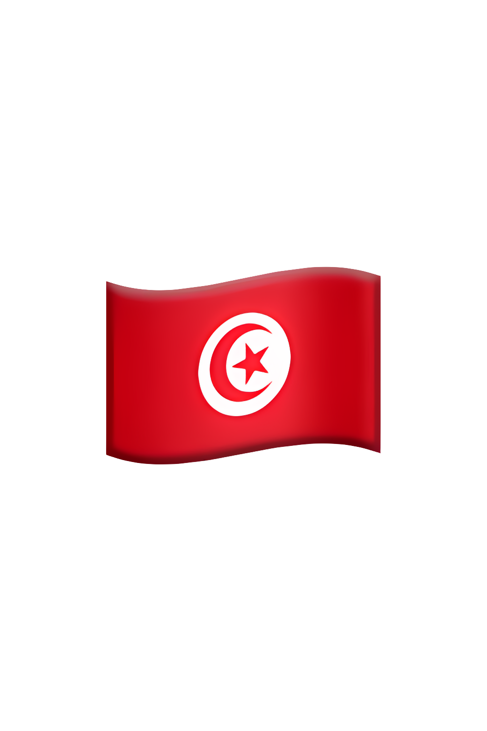 Tunisia flag emoji red and white national symbol