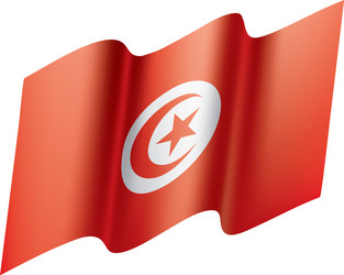 Tunisia flag vector images over