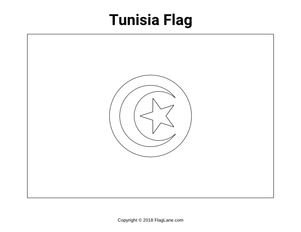 Free tunisia flag coloring page tunisia flag flag coloring pages tunisian flag