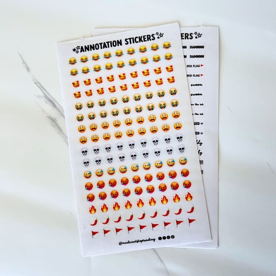 Book annotation sticker sheets annotating books annotate spicy rom
