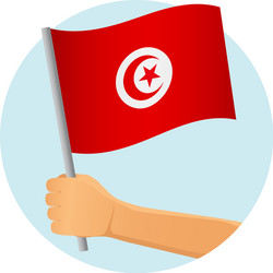 Tunisia round flag vector images over