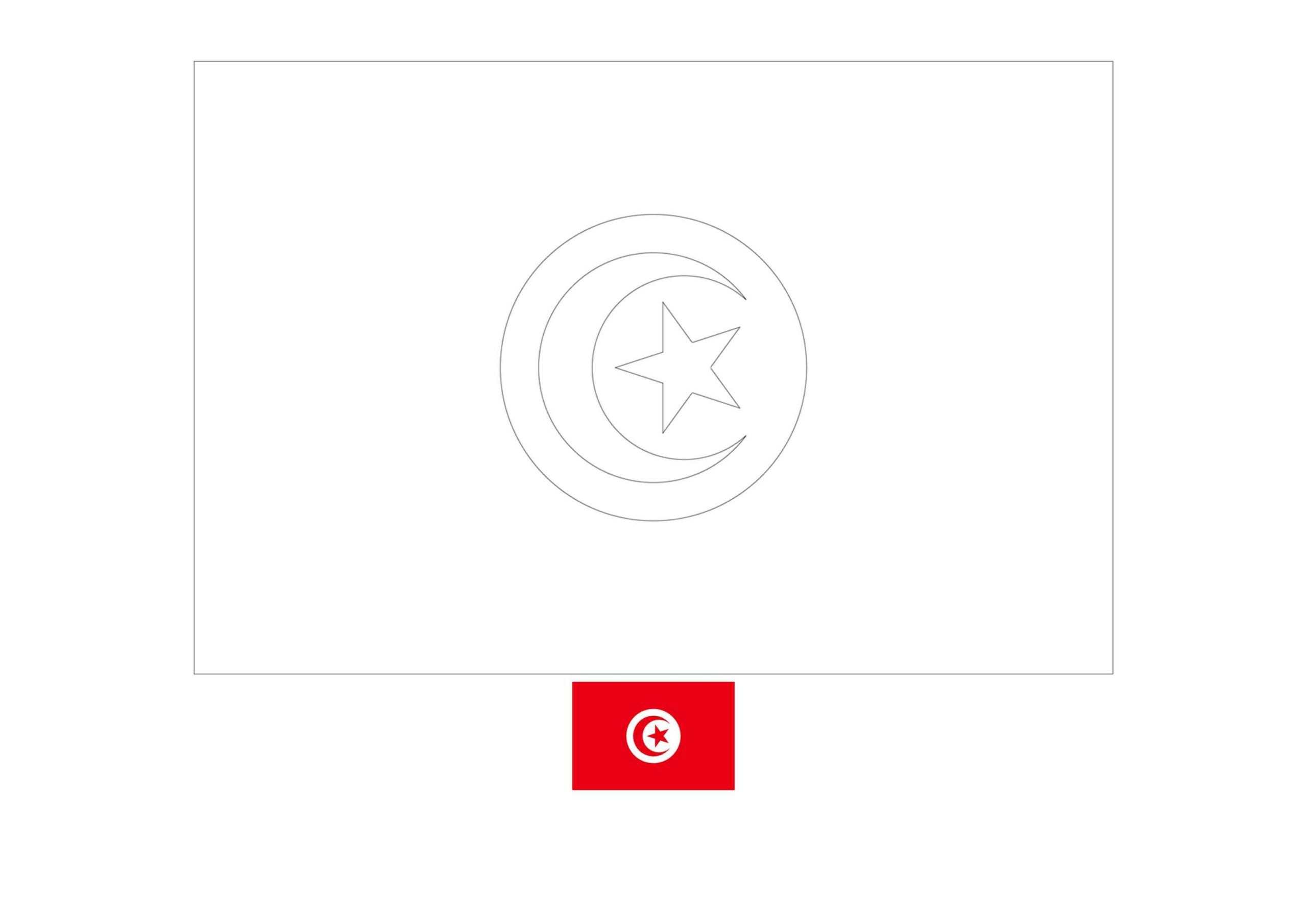 Tunisia flag coloring page flag coloring pages coloring pages tunisia