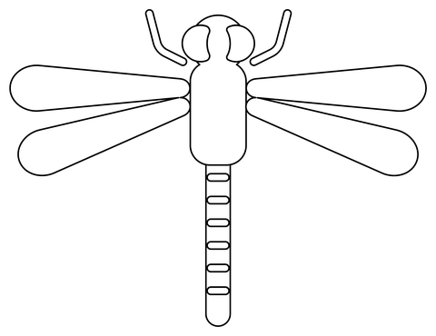 Dragonfly coloring page free printable coloring pages