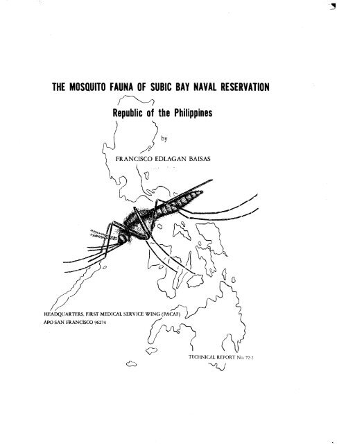 The mosquito fauna of subic bay naval reservation