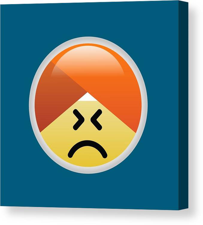 Campaign guru tired turban emoji canvas print canvas art by ravneet singh