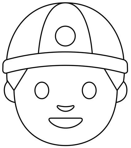 Person with skullcap emoji coloring page free printable coloring pages