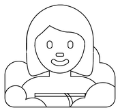Woman wearing turban emoji coloring page free printable coloring pages