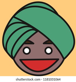 Sikh dastar over royalty