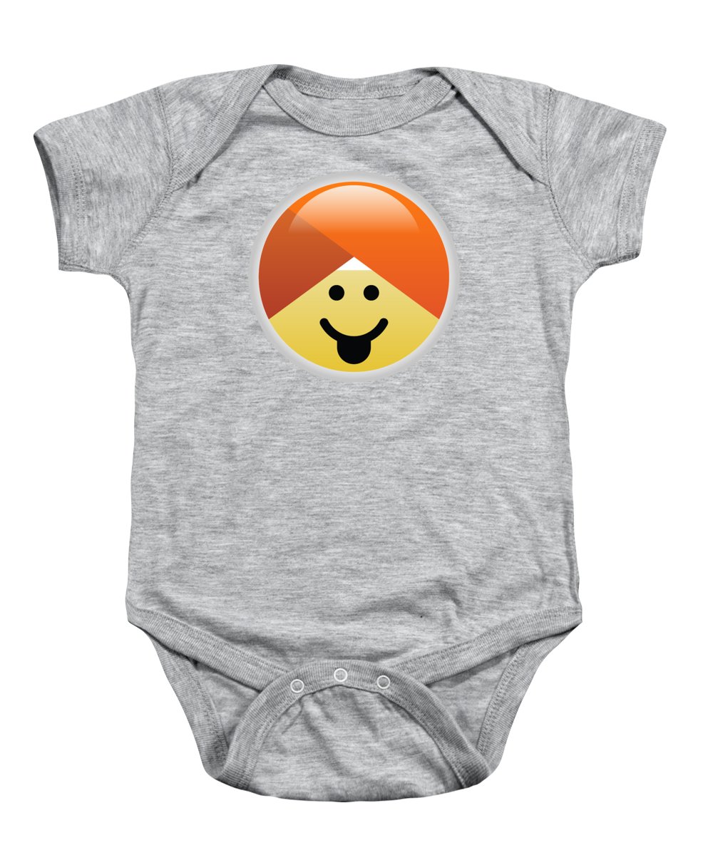 Campaign guru tongue turban emoji onesie by ravneet singh