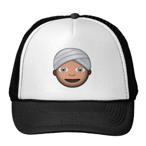 Man with turban emoji trucker hat