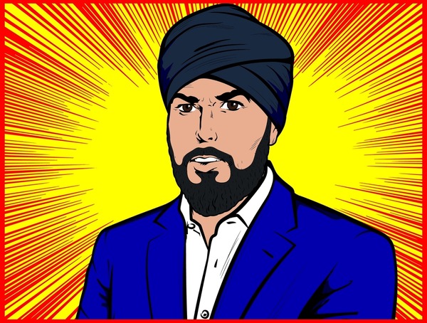 Sikh dastar over royalty