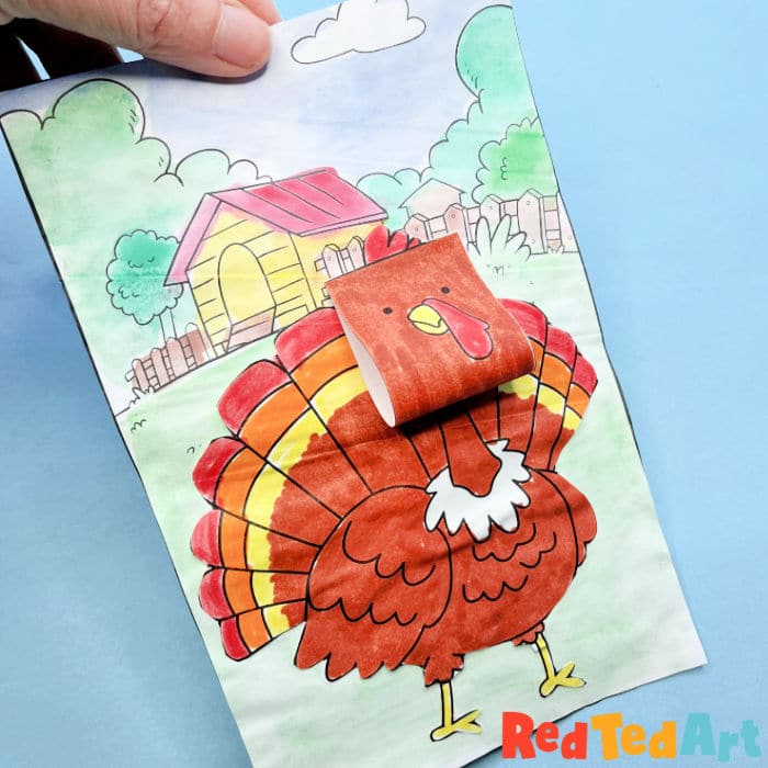 D turkey coloring page for preschoolers