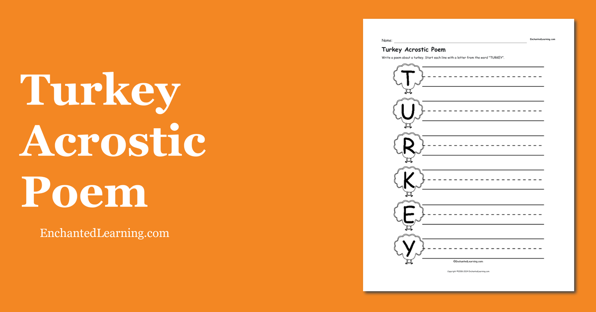 Turkey acrostic poem